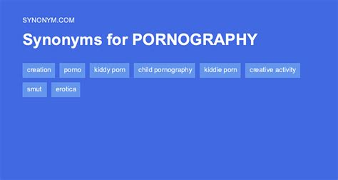 Synonyms of PORNOGRAPHY .